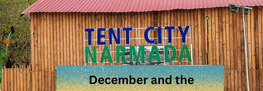 Tent city narmada - december and the destination!