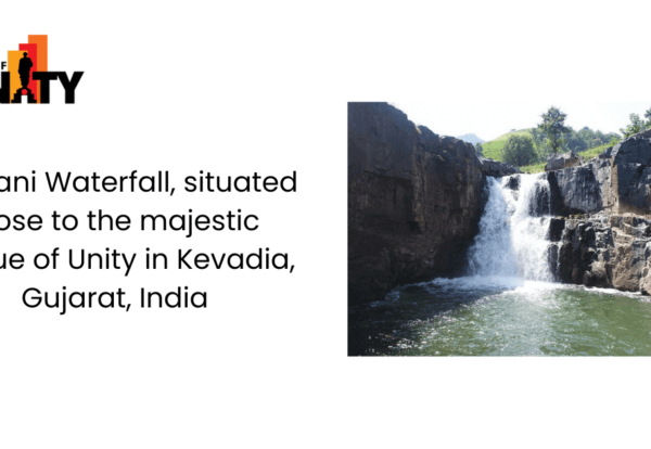 Zarwani Waterfall, Situated close to the majestic Statue of Unity in Kevadia, Gujarat, India