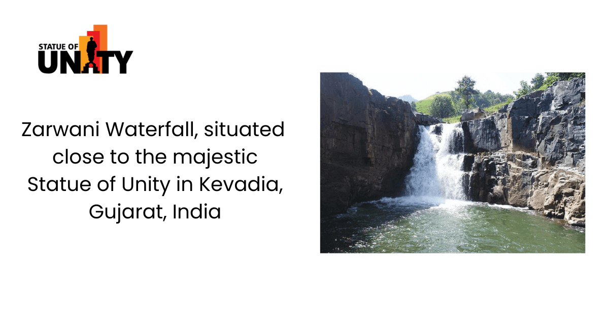 Zarwani Waterfall, Situated close to the majestic Statue of Unity in Kevadia, Gujarat, India