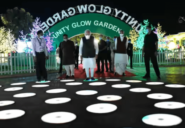 Unity Glow Garden Near statue of unity