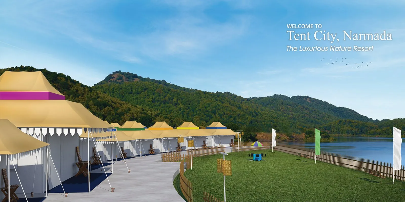 Experience Adventure and Comfort: Statue of Unity Tent City-1